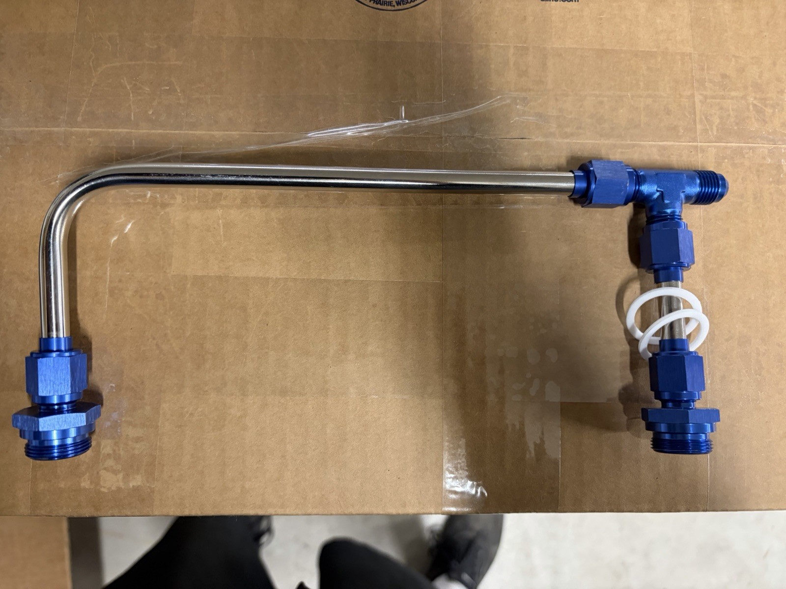 Mooneyham Blowers Holley double pumper stainless carb lines polished drag