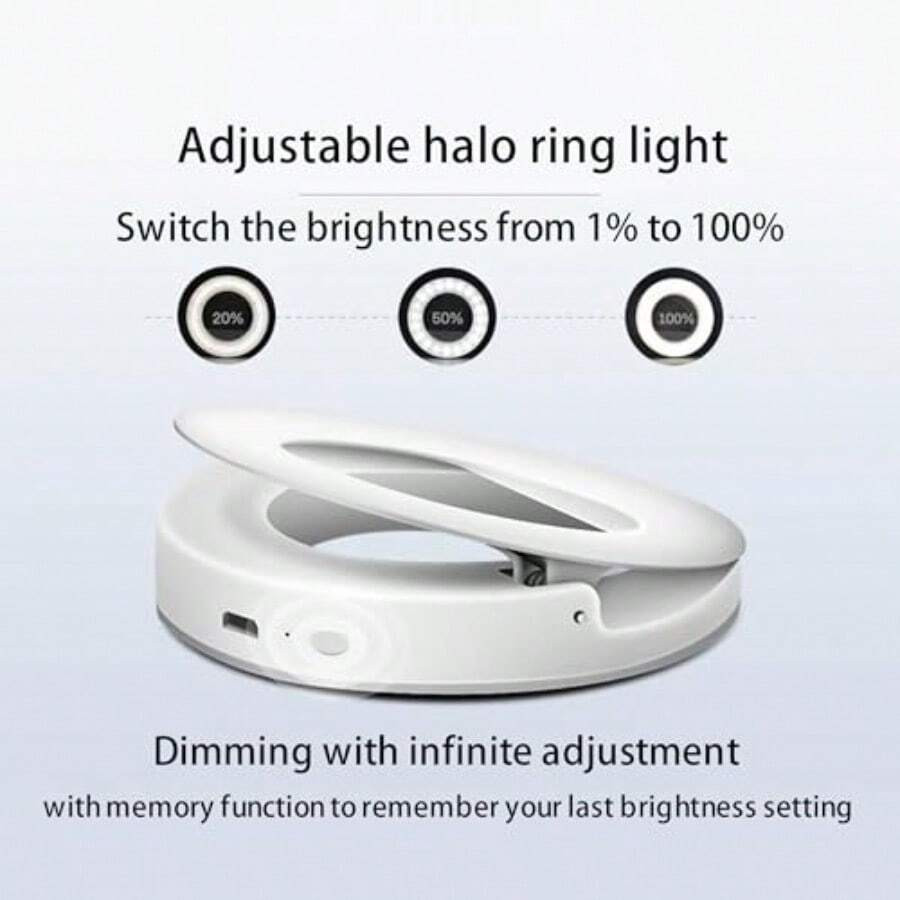 3 Modes Selfie LED Ring Fill Light Camera Rechargeable for iPhone Android Phone