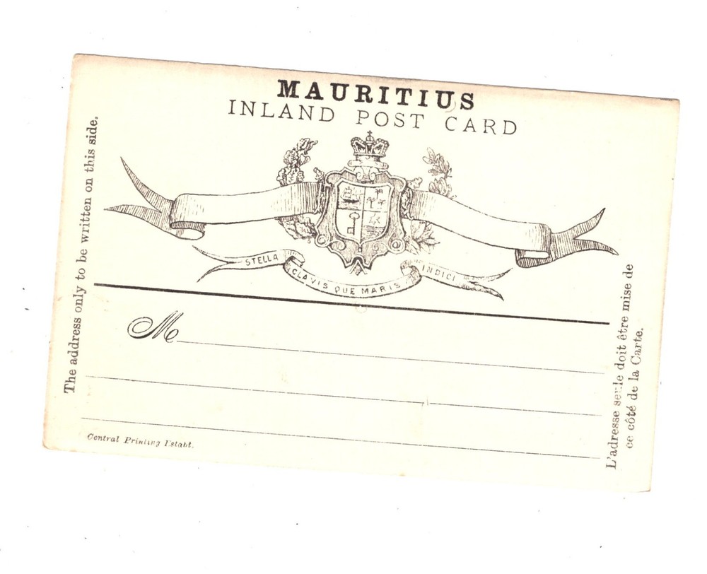 Mauritius  early  postal   card  unused