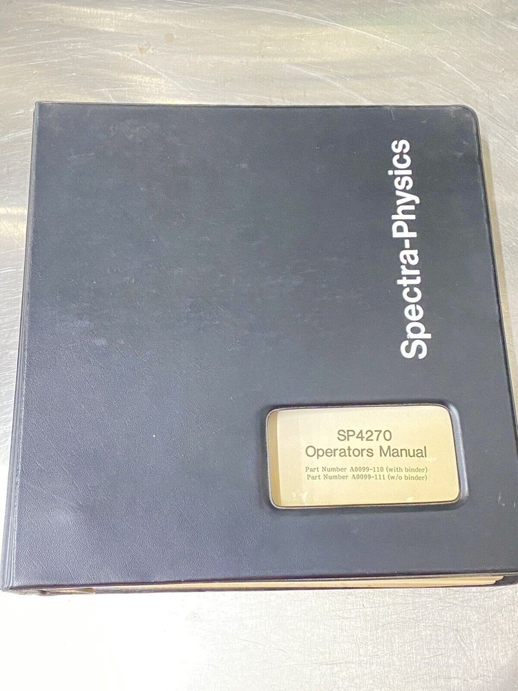 Spectra-Physics SP 4270 Computing Integrator - Users Guide / Instruction Manual