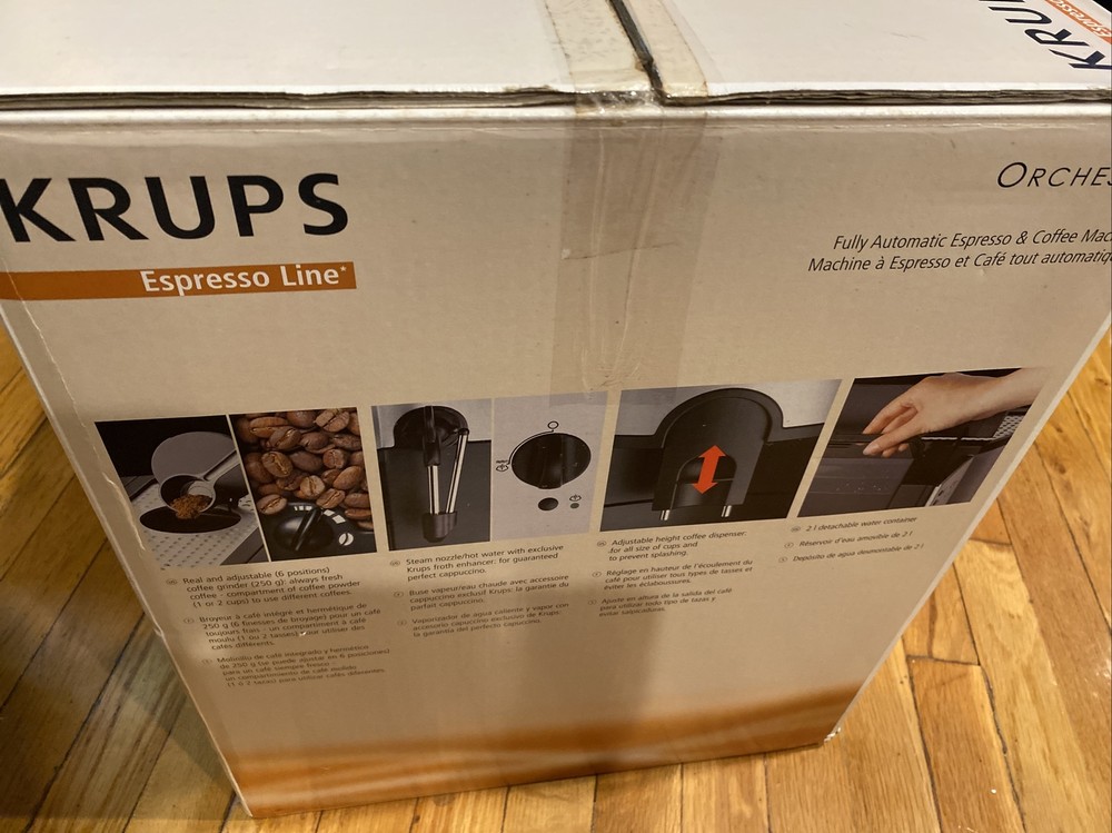 KRUPS Orchestro 889 Fully Auto Espresso Machine Ground coffee & Whole Beans
