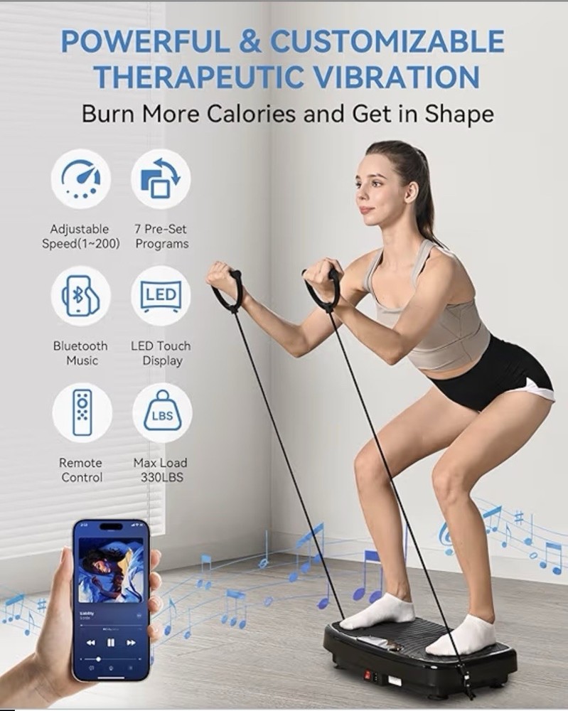 CO-X Vibration Platform Plate with Remote Control - Black