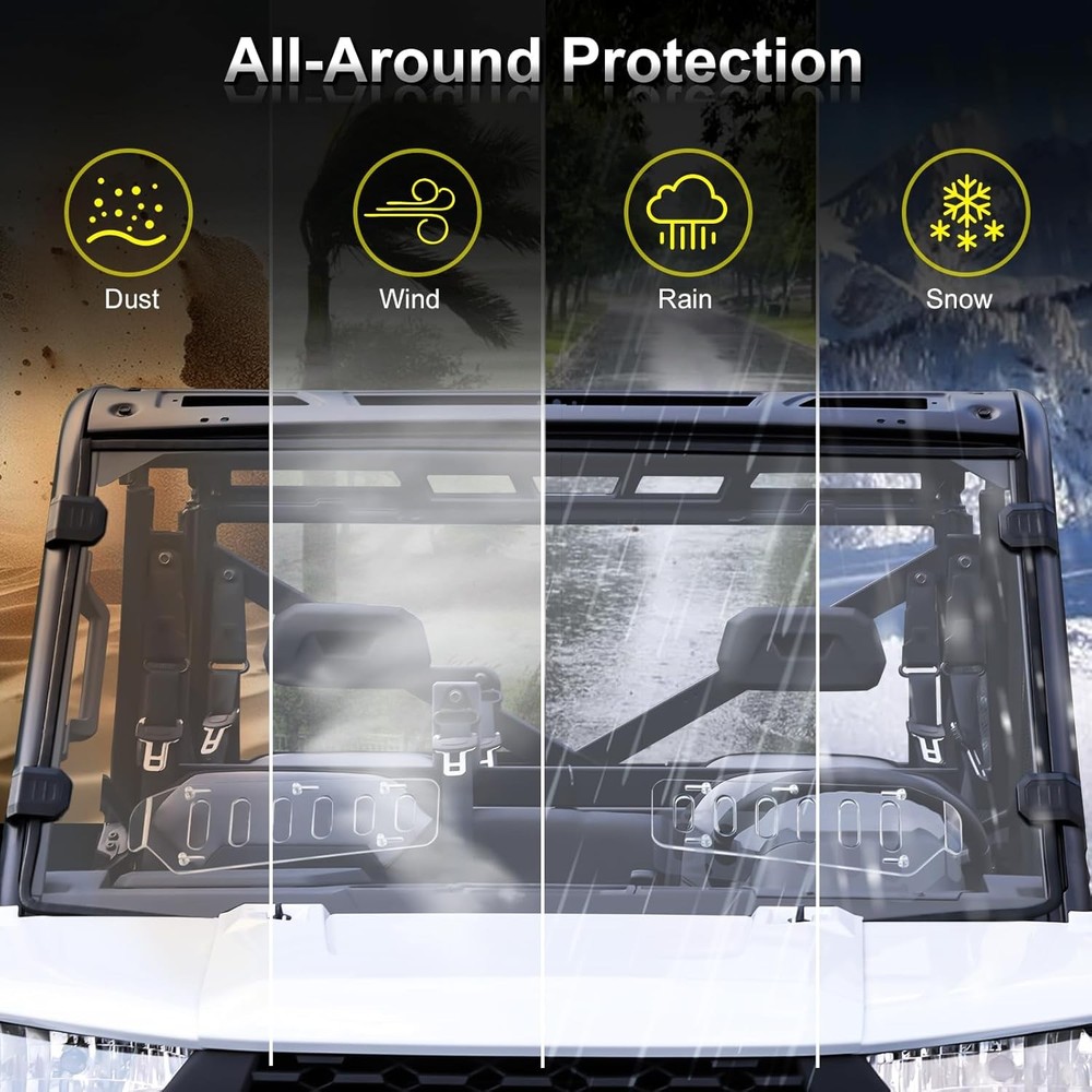 Polaris Ranger 1000 Full Windshield Scratch Resistant