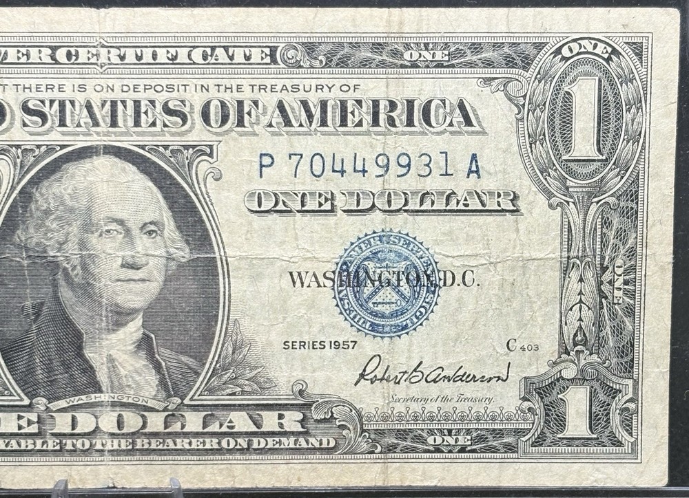 1957 $1 Note Silver Certificate, #P70449931A! 🔥🔥
