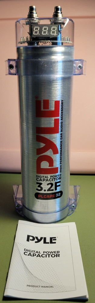 Pyle 3.2 Farad Digital Power Capacitor High Performance Car Audio Accessory