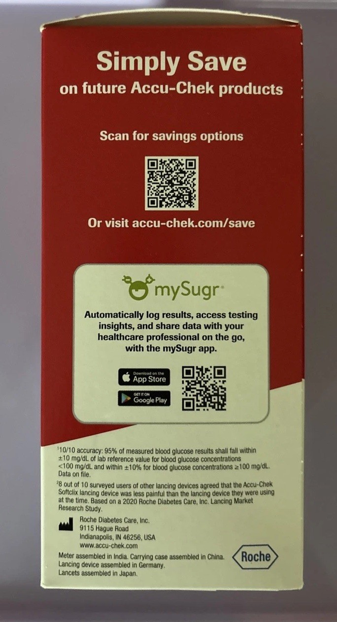 Accu-Chek Guide Meter for Diabetic Blood Glucose Testing Exp.01/2027+