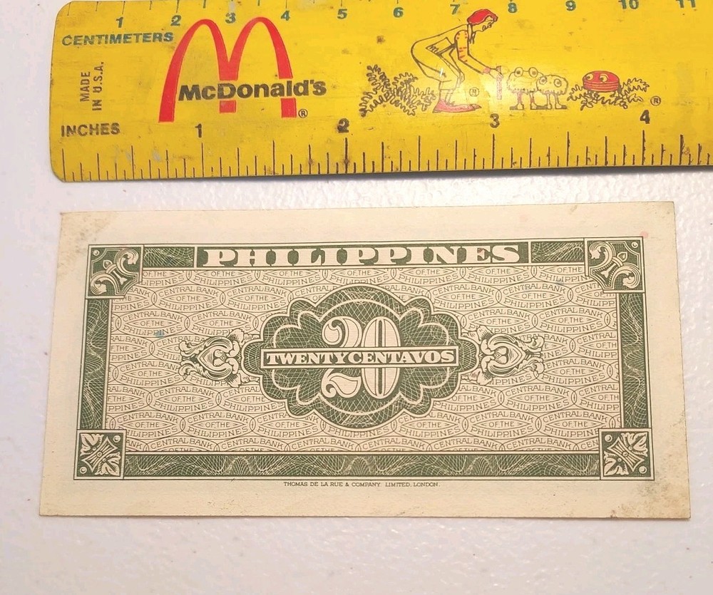 1949 Philippines 20 Centavos Note; Pick 130b EXTRA FINE