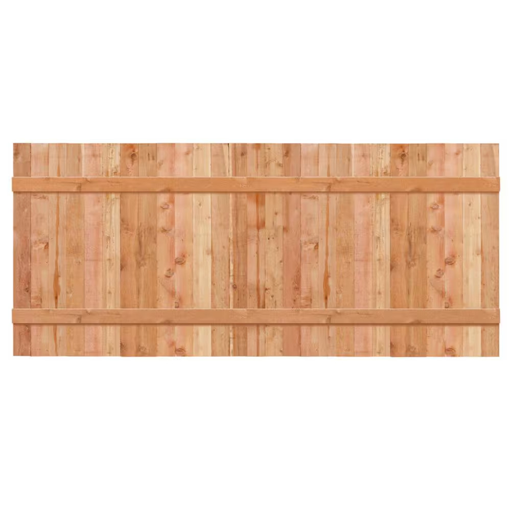 3-1/2 ft. x 8 ft. Western Red Cedar Privacy Flat Top Fence Panel Kit Free Shippi