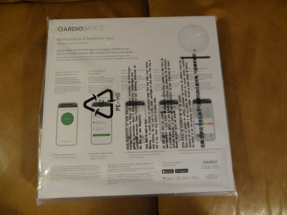 Qardio Base 2 Wireless Smart Scale & Body Analyzer - NEW