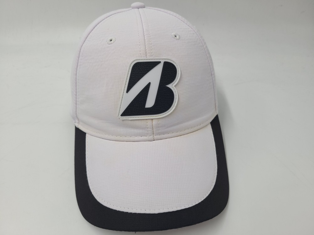 Bridgestone Golf Strapback Adjustable Hat Cap Polyester Men Women White Black