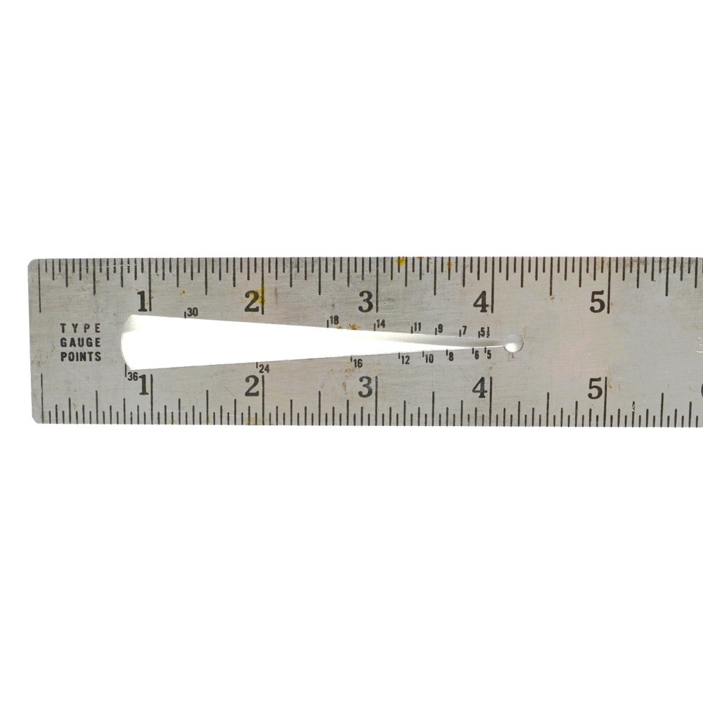 GAEBEL 602 Printers Comparative Scale Ruler 15 inch USA