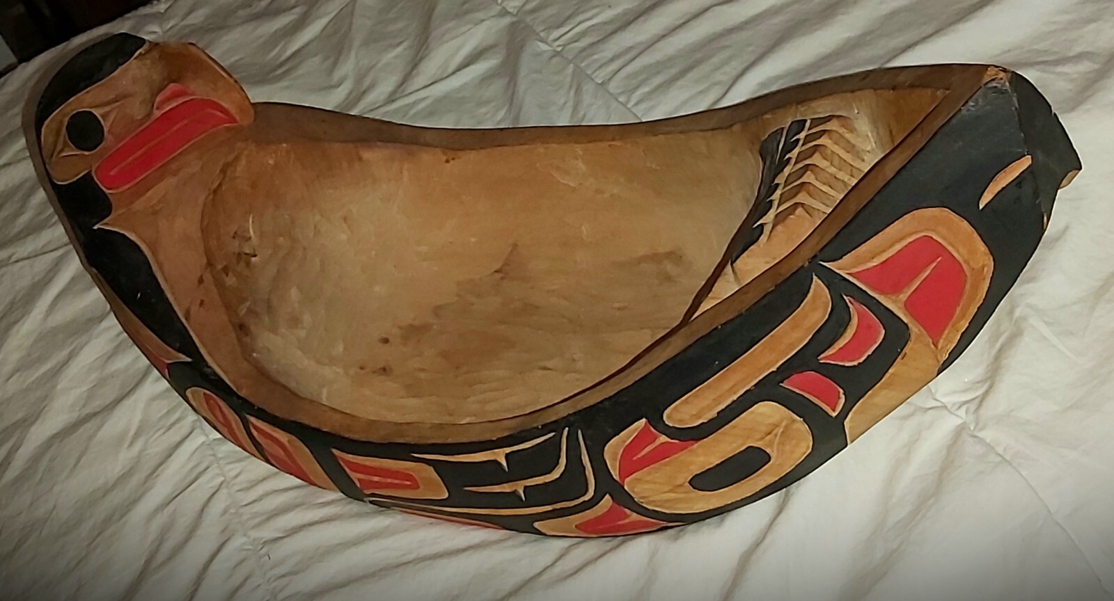 Northwest Coast; Haida, Eagle Ceremonial Bowl.