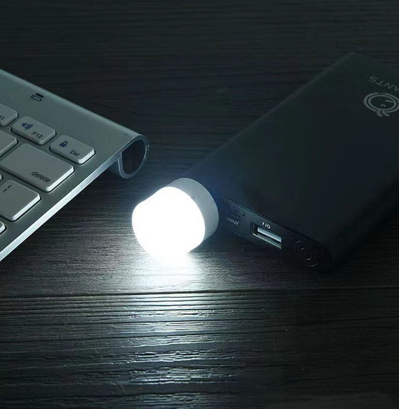 30PCS USB Portable LED Mini Nights Light Small Round Lamp Computer Mobile Power