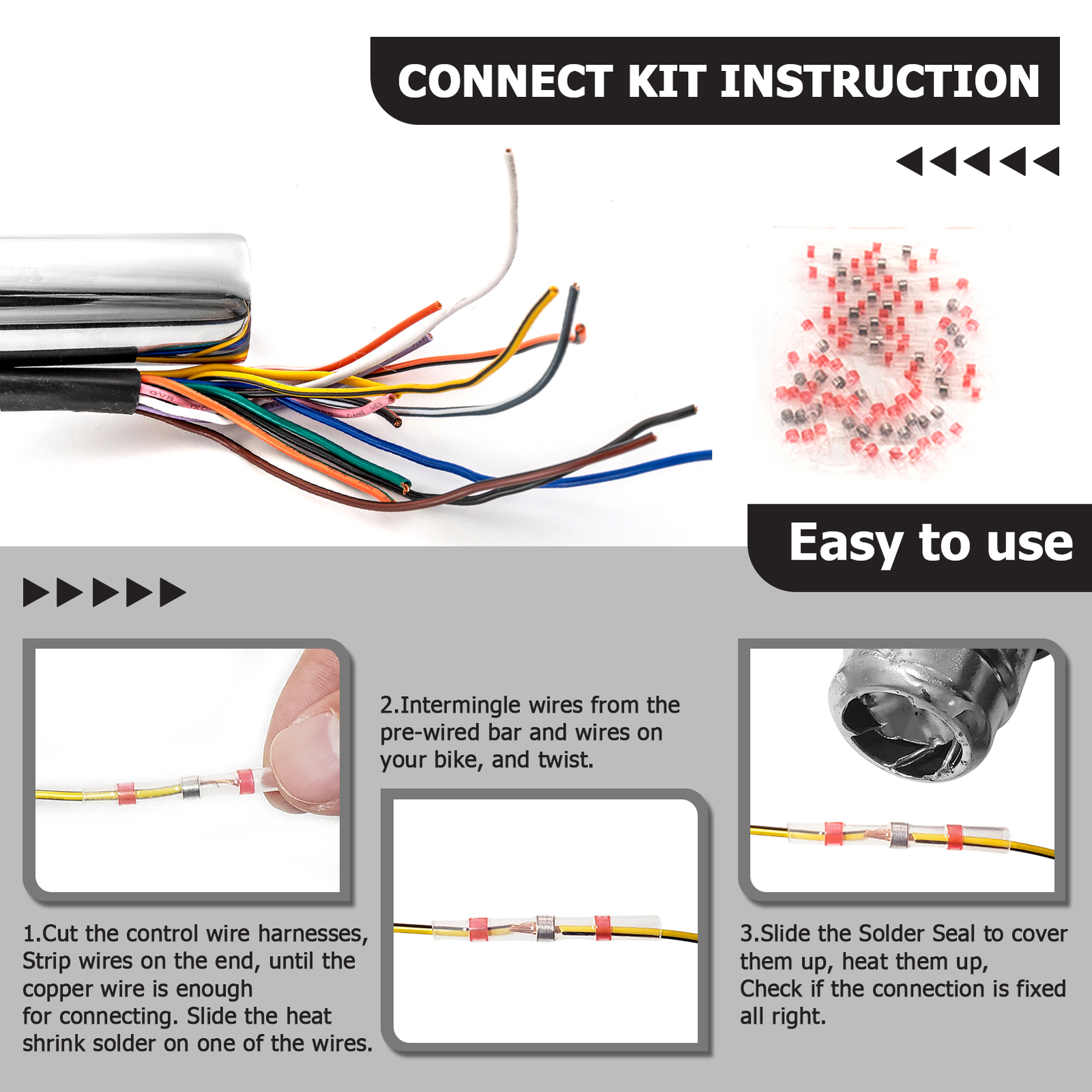 12" Pre-Wired Meathook Handlebar For Harley Street Electra Glide Ultra 2008-2013