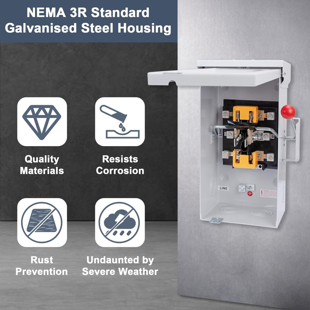 100A Generator Transfer Switch, 24000W Universal Double Throw Safety Switch, ...