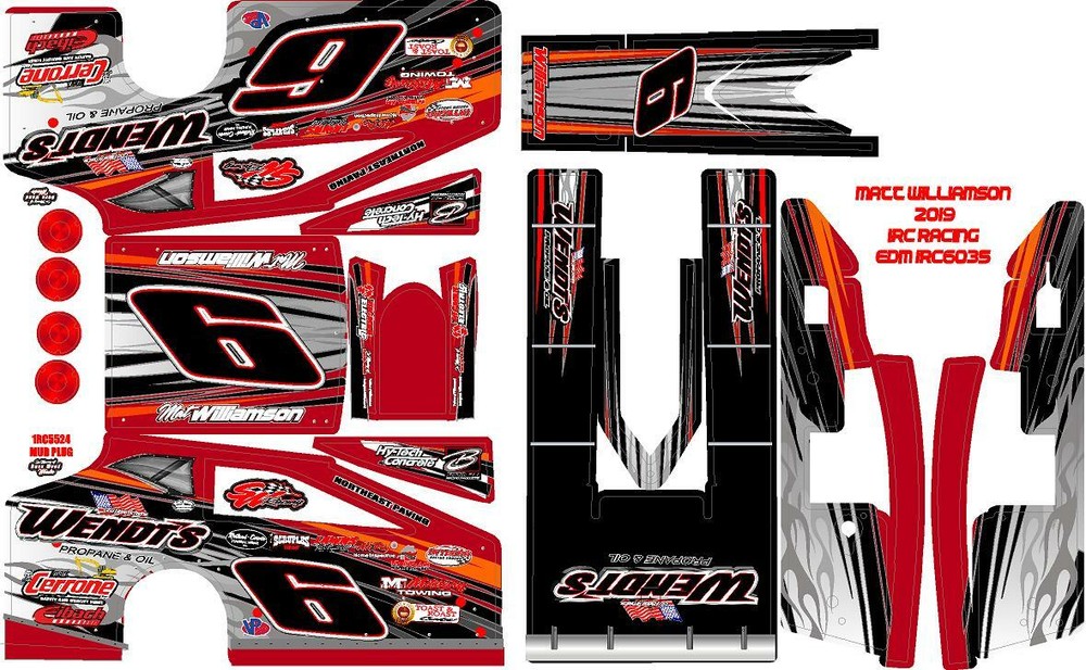 1RC EDM  WRAP SALVAS MUDBOSS 1X18 SCALE MATT WILLIAMSON 2019 THEME WRAP KIT