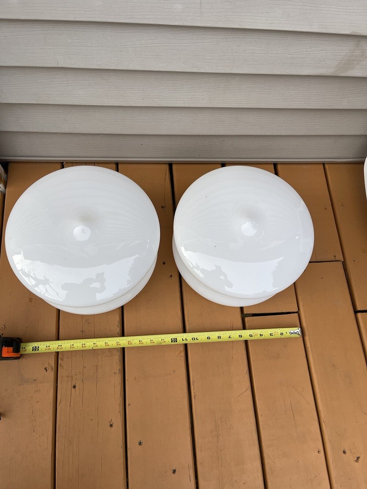 Antique SCHOOLHOUSE Light Shade w/ Nipple, Clean, Authentic, Original.