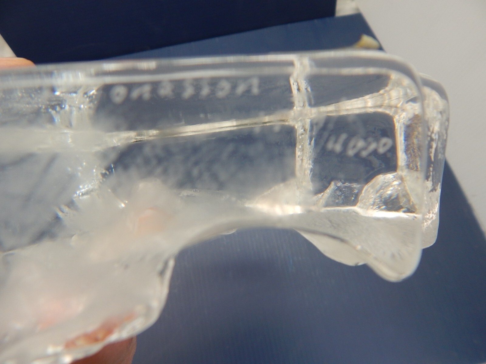 MATS JONASSON LEAD CRYSTAL SCULPTURE, BEAR AND CUB, RARE ONE, SIGNED