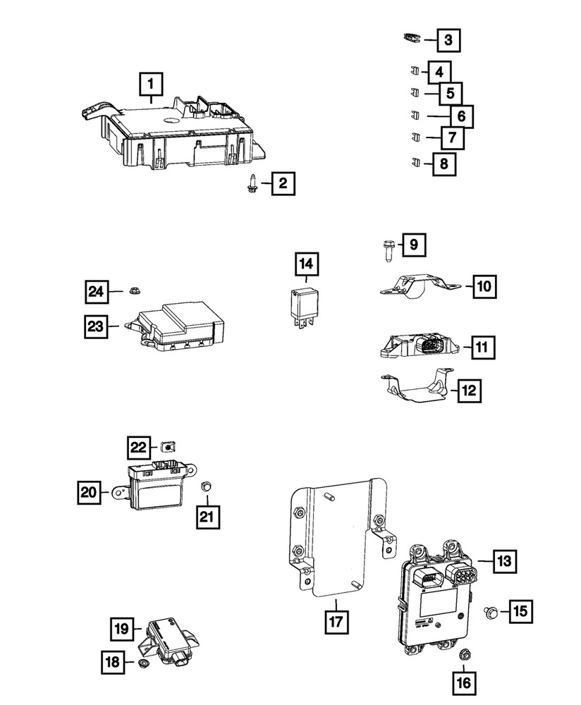 Genuine Mopar Body Controller Module 68593675AA
