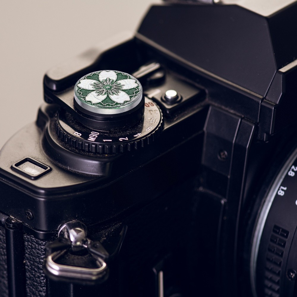 Shutter Button (Green) Camera Soft Release Button Threaded, for Fuji