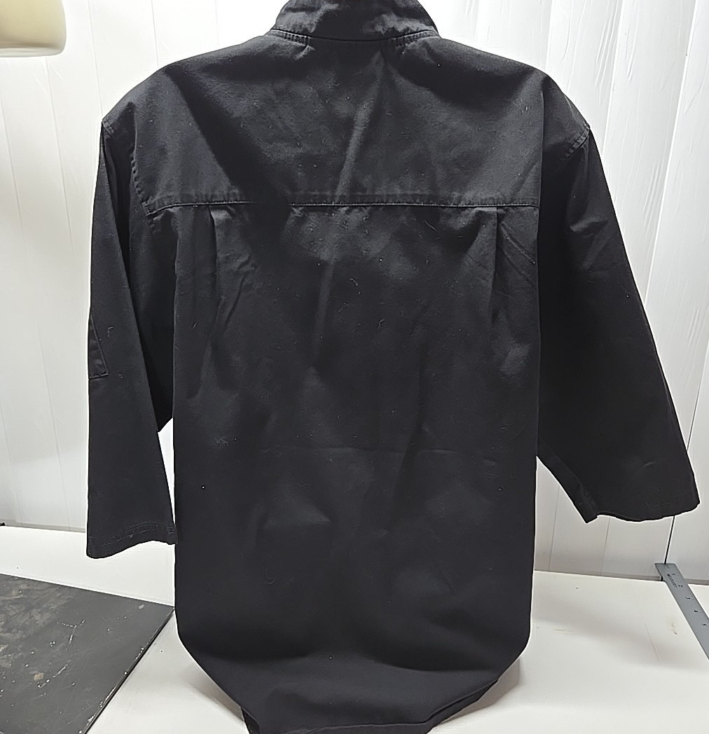 Chef Works Black 3/4 Sleeve Chef Coat Jacket Men's Size XS
