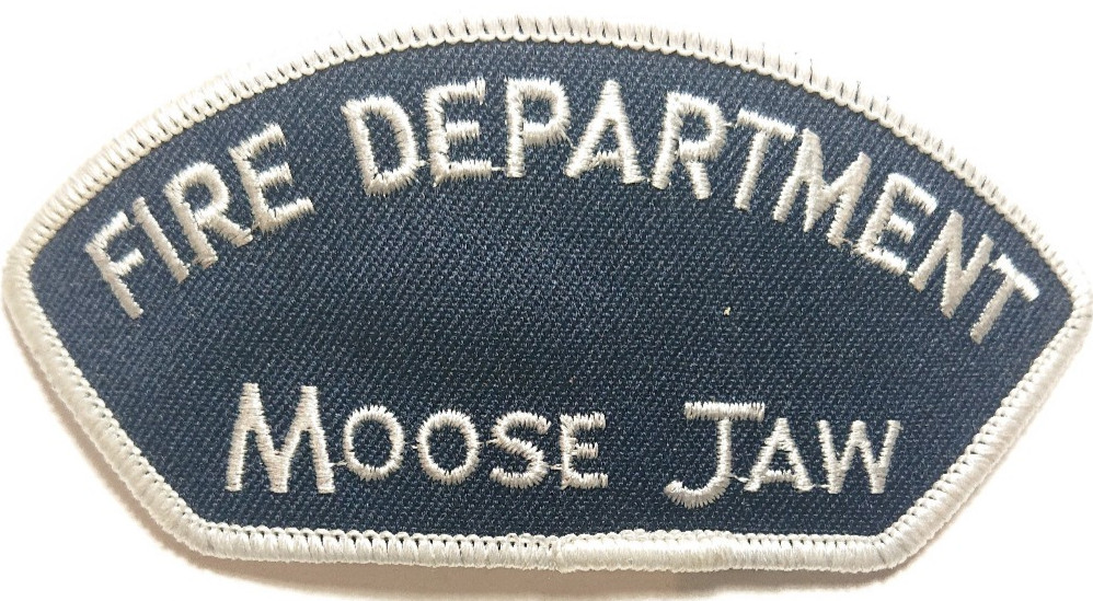 Fire Department Moose Jaw Saskatchewan White Patch Badge Crest