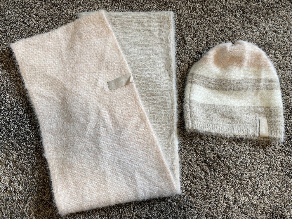 Calvin Klein Hat & Neck Scarf Wrap EUC