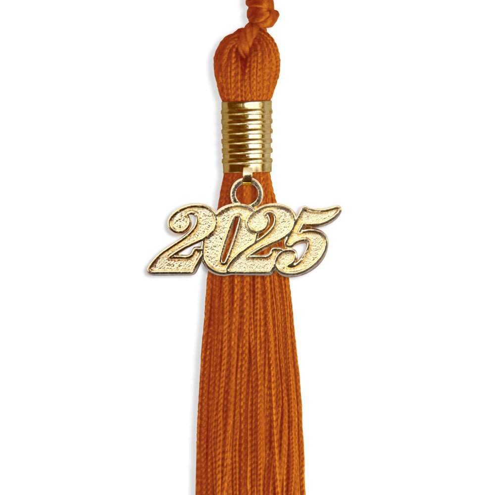 Endea Graduation Orange Tassel With Gold Date Drop