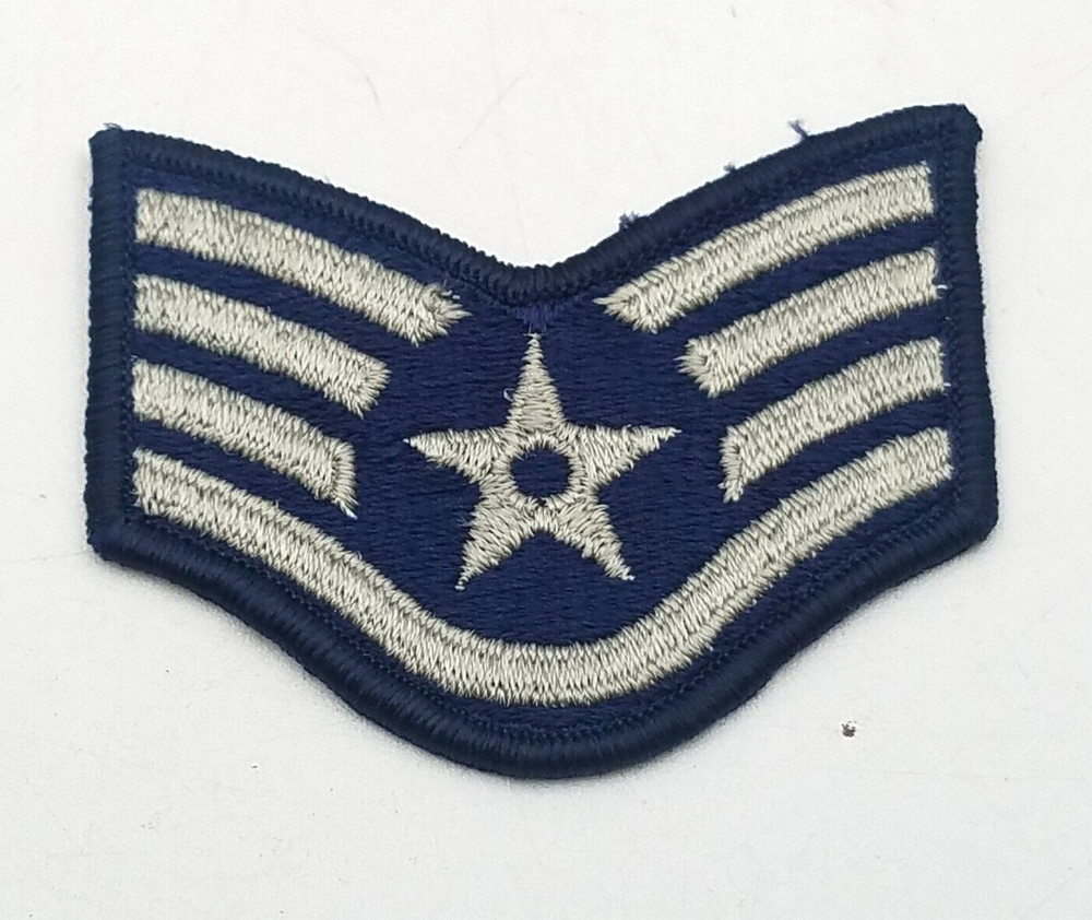 Vtg SMALL 3” Size STAFF SERGEANT USAF US Air Force Patch