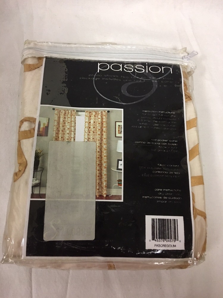 passion 1 rod pocket panel 84" gold