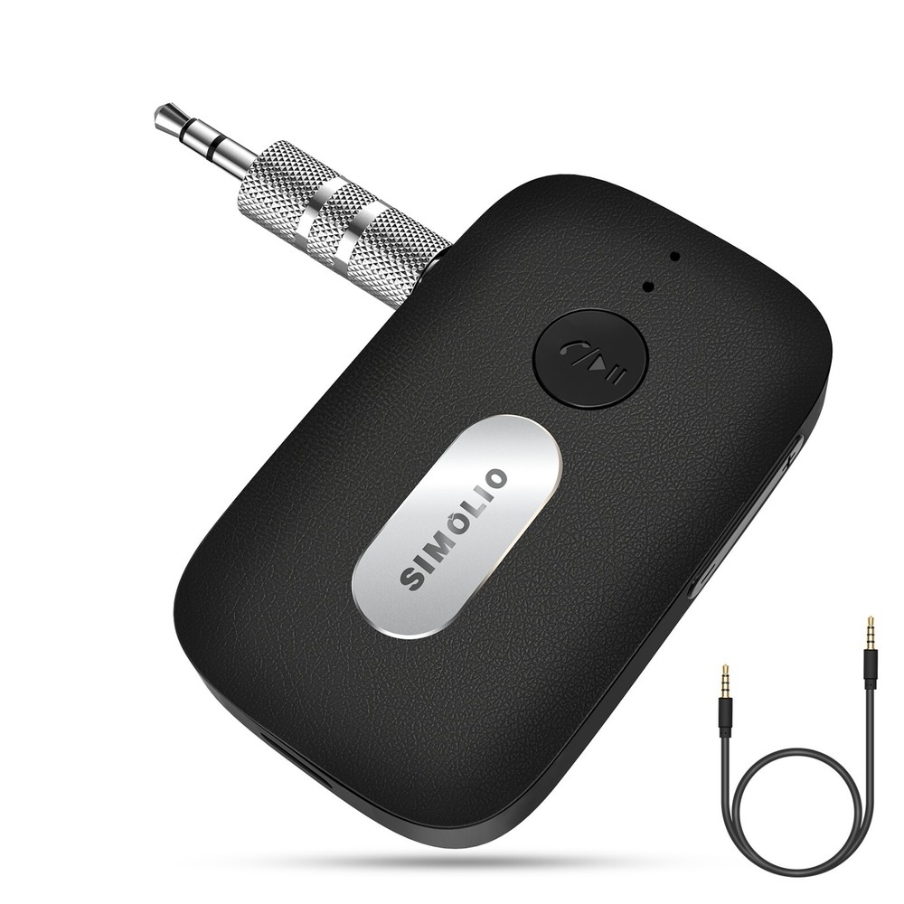 SIMOLIO 3.5mm Car Bluetooth receiver Wireless audio adapter for Home/ Speakers