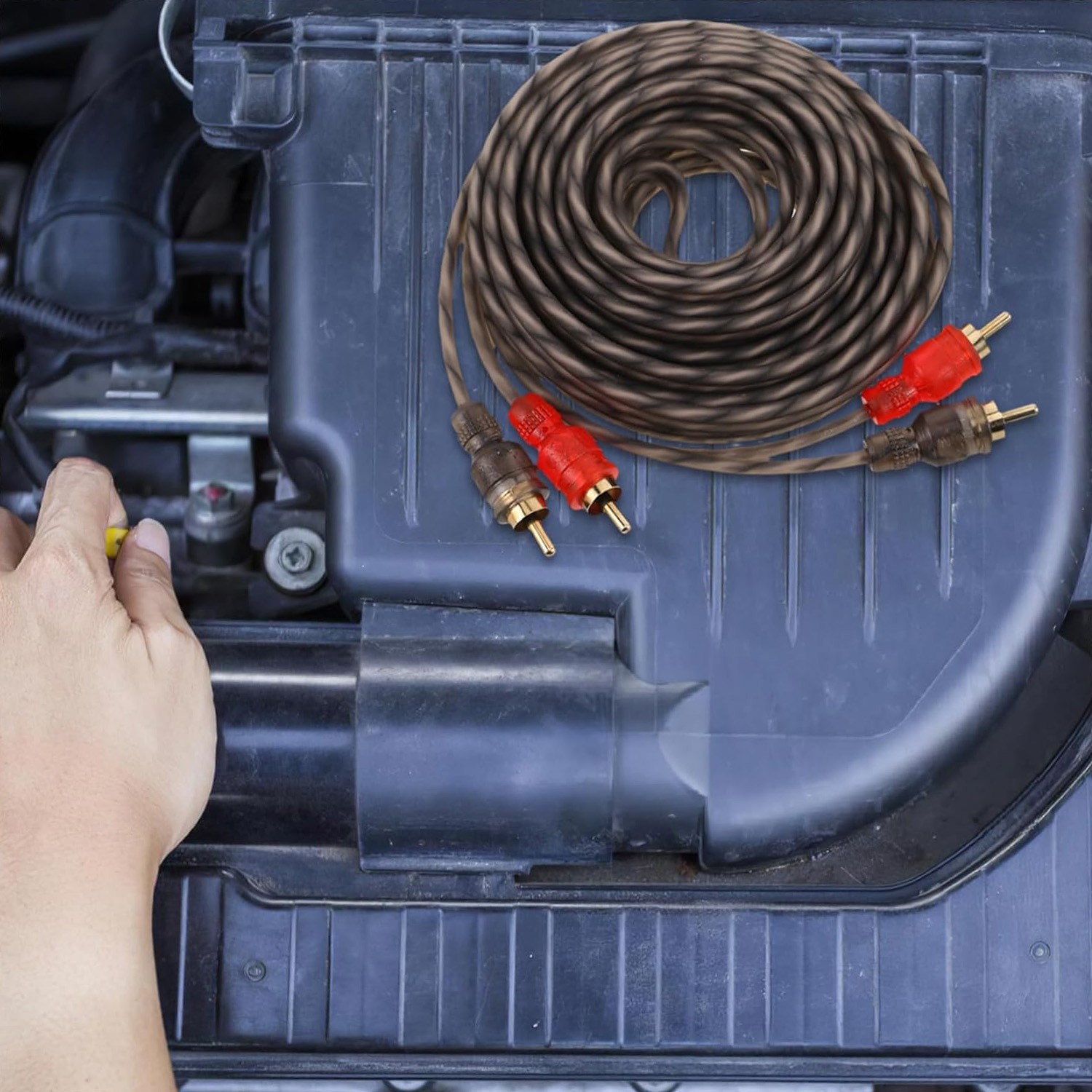 RCA Audio Cable Twisted Pair with Noise Reduction Interconnect Amp Wire Lot