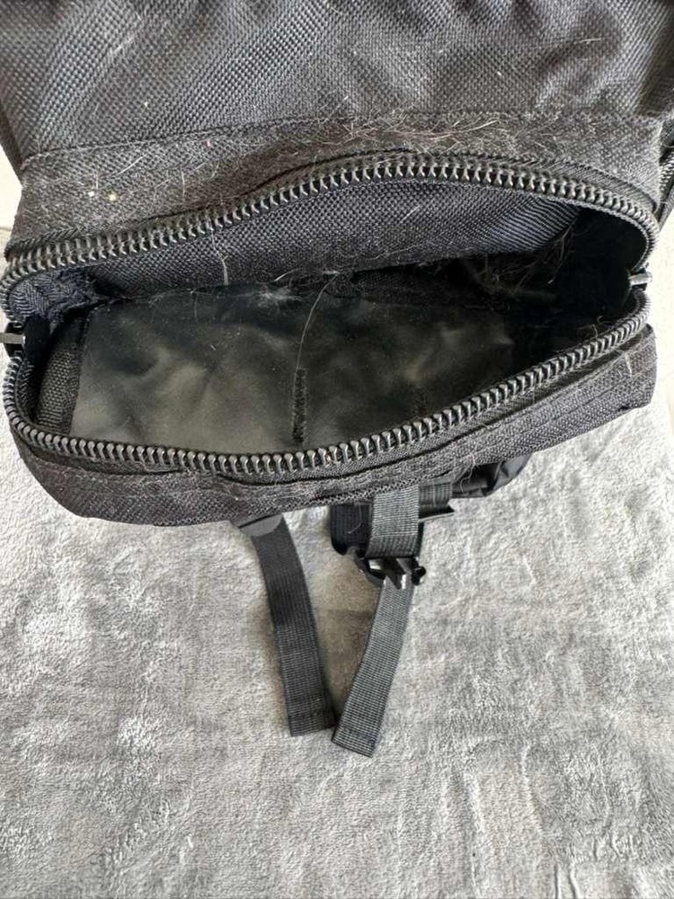 Black Nylon Tactical Backpack Adjustable Straps Multiple Compartments Zip Buckle