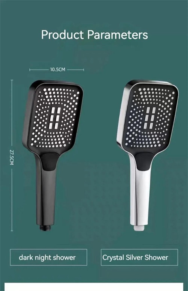 Adjustable Shower Head 3-mode High Pressure Rainfall – Water Saving Design