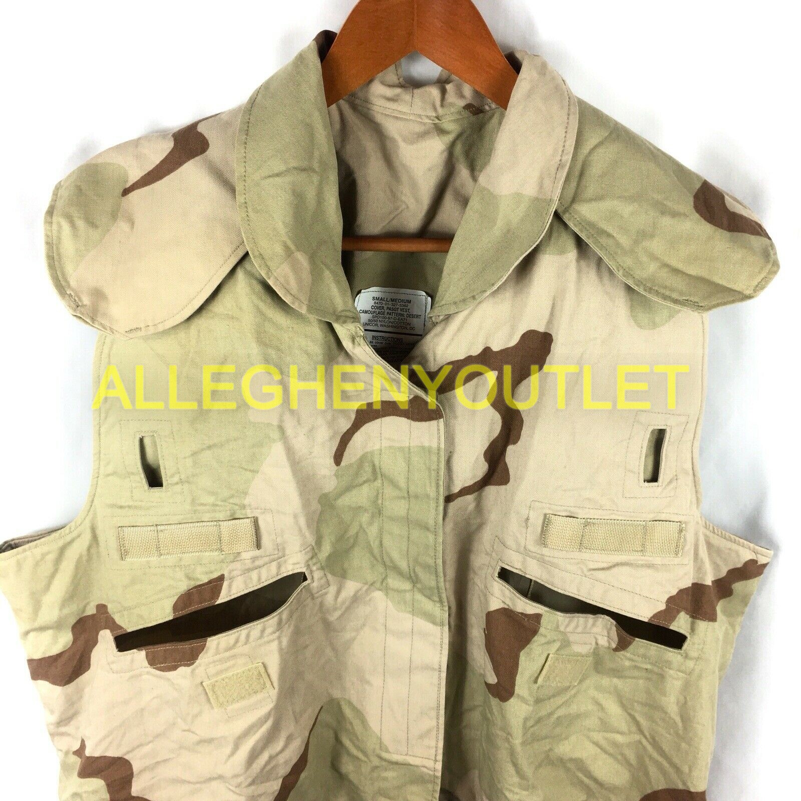 USGI Military PASGT Vest Flak Cover Desert 3-Color Camo SMALL / MEDIUM NIB