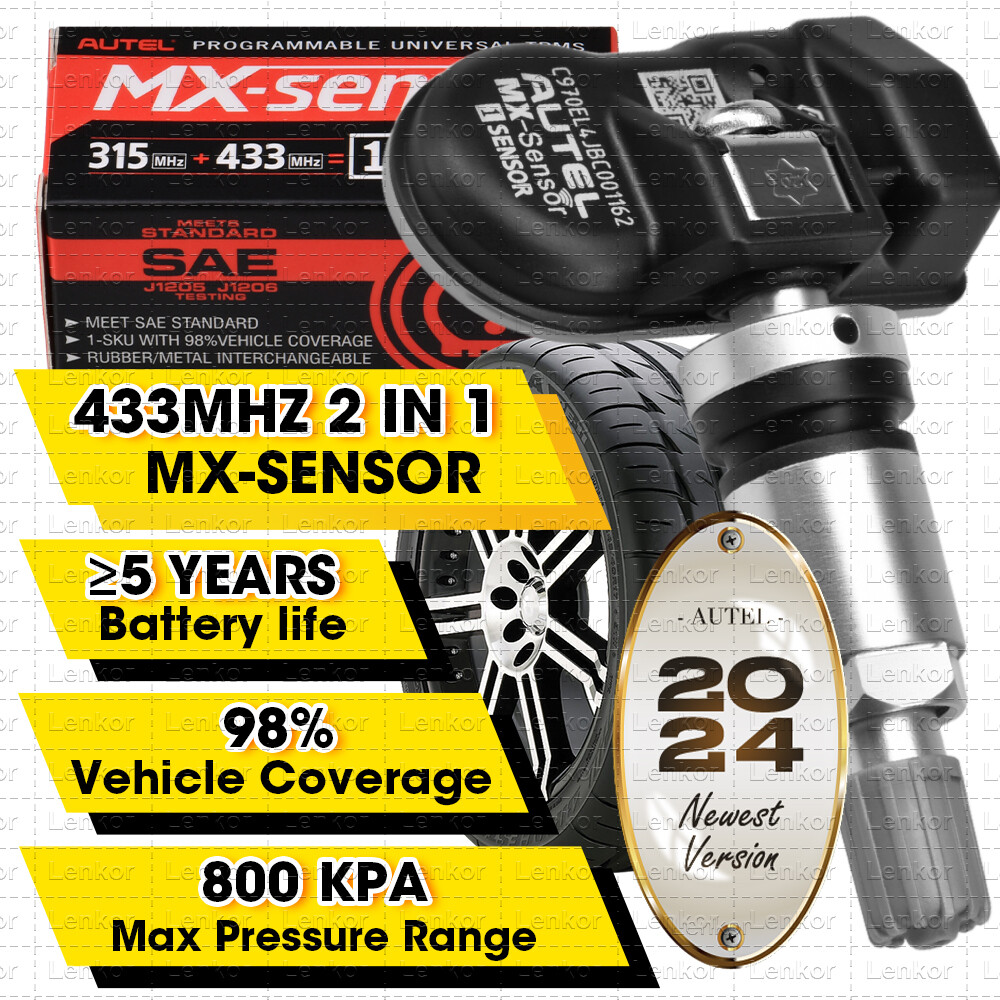 Autel MX-Sensor 315&433 MHz Programmable TPMS Universal Tire pressure Sensor