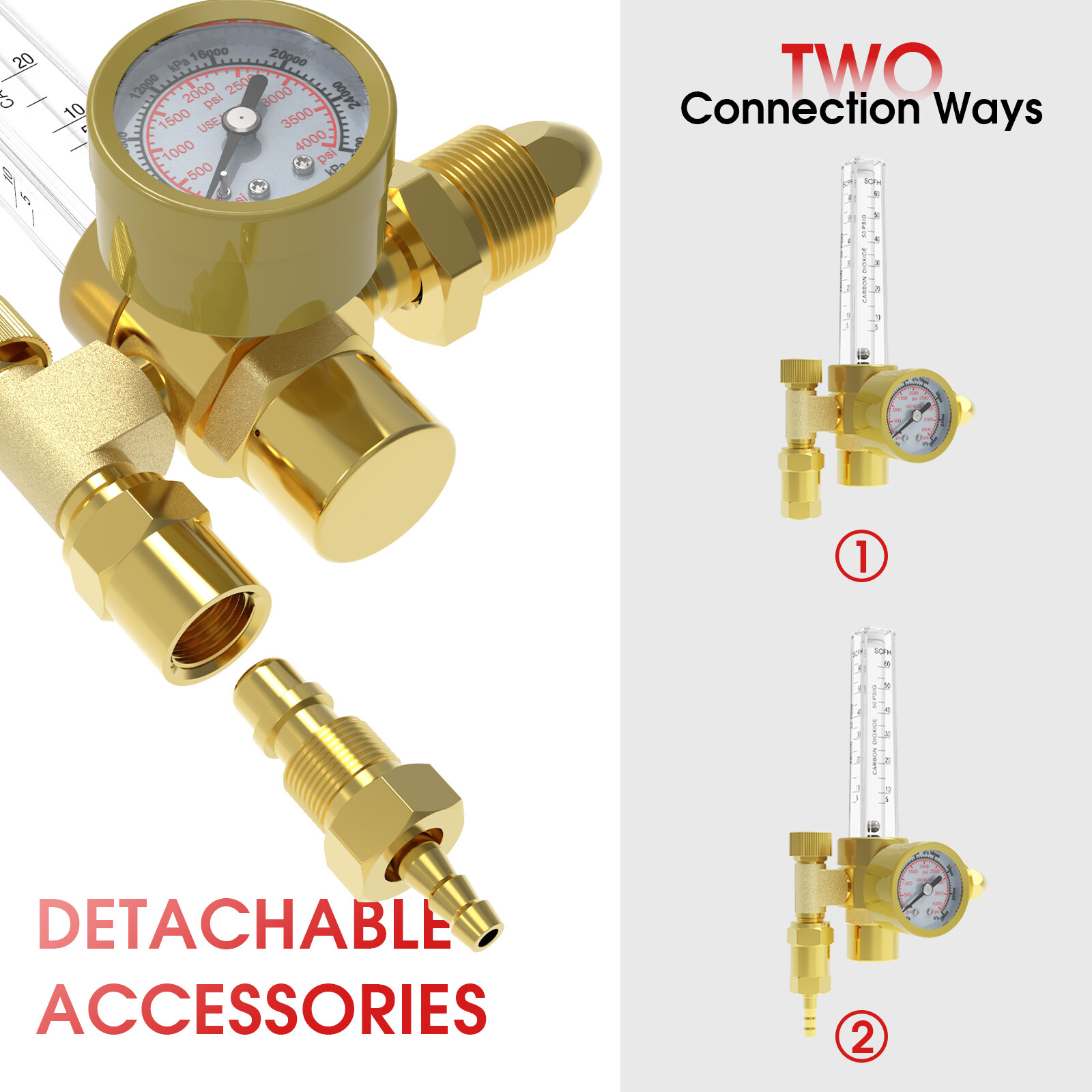 Argon/CO2 FlowMeter Regulator for TIG/MIG Welding
