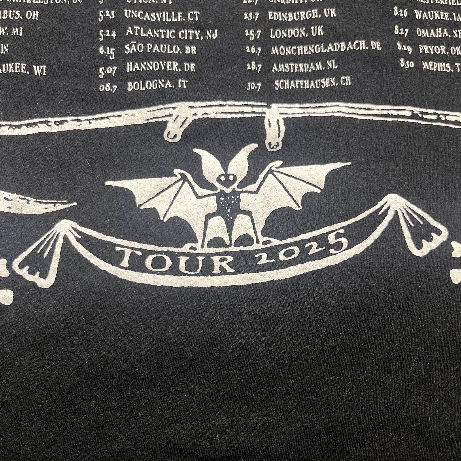 Alice Cooper 2025 Concert Tour Shirt Size Medium For Deeds Against Humanity