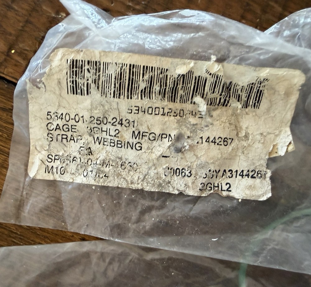 Military Surplus Strap Webbing with Hooks Olive Drab 38"