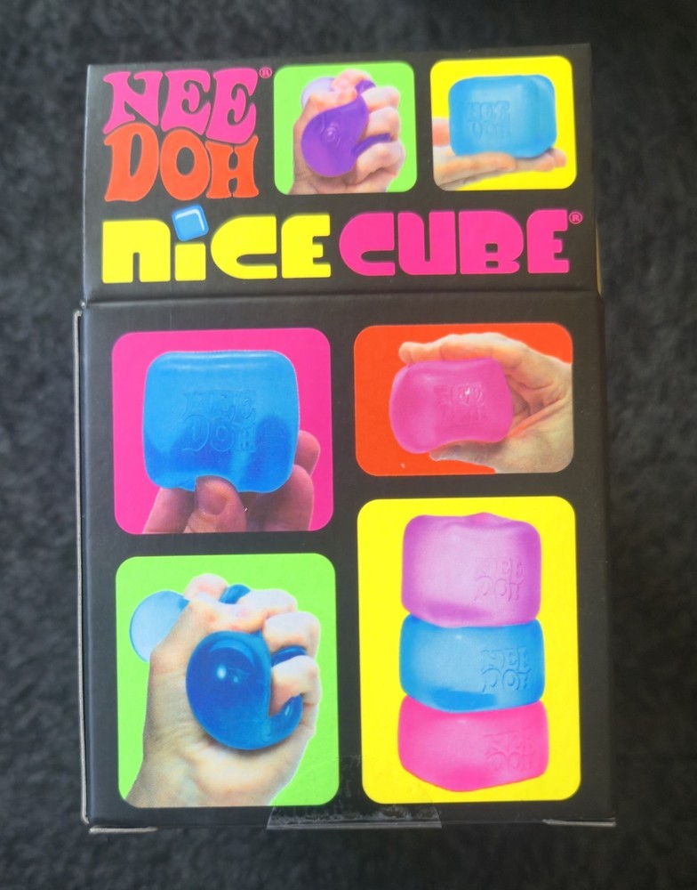 NEW Needoh Nee Doh Nice Cube Super Solid Squish Blue FAST SHIPPING!