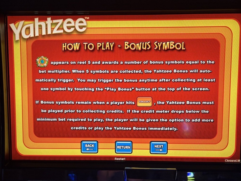 WMS BB2 YAHTZEE SLOT MACHINE SOFTWARE SET GAME & OS EXTREMELY FUN GAME TESTED