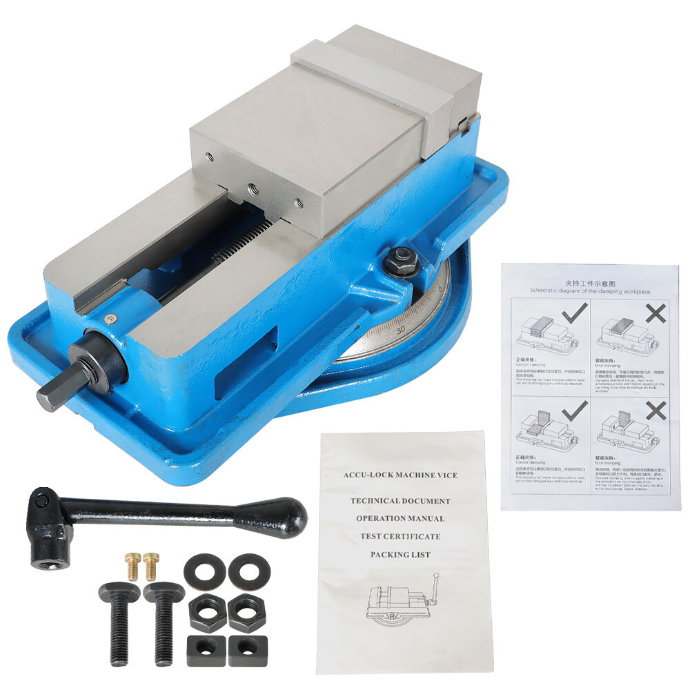 4Inch Lockdown CNC Milling Machine Vise With Base New