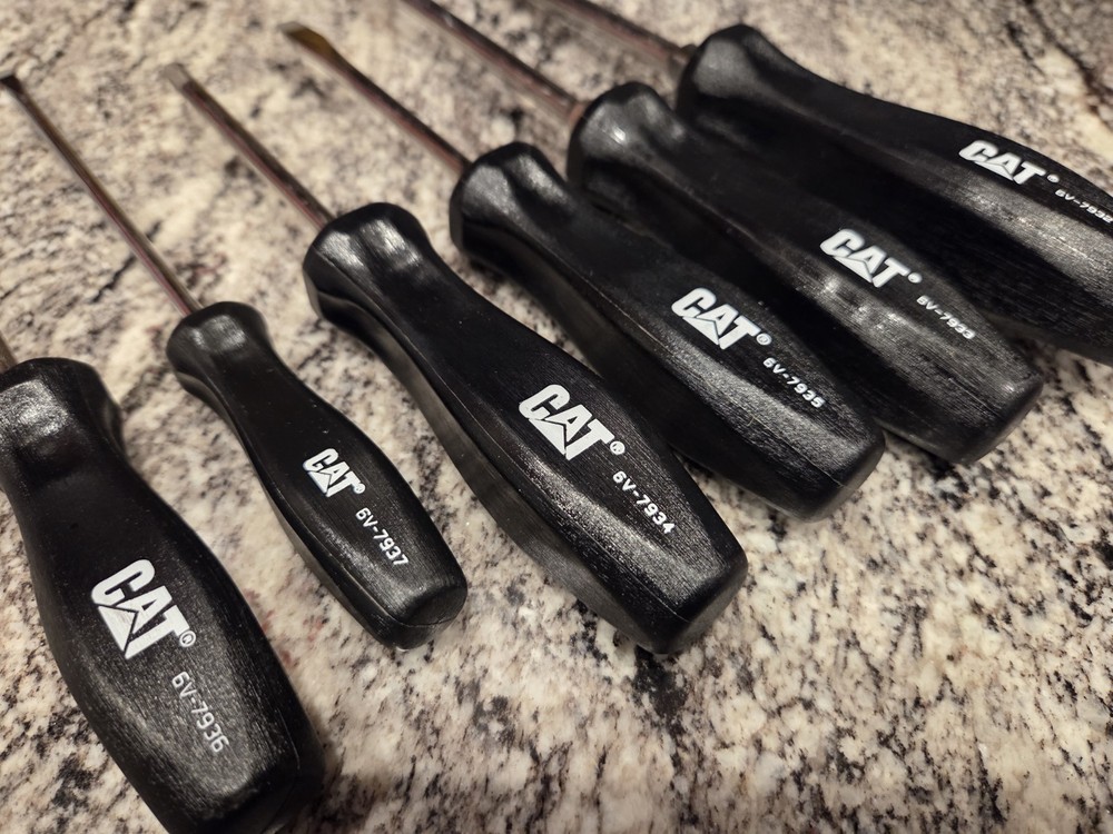 CAT Tools 6pc Hard Handle Screwdriver Set In Pouch - BLACK