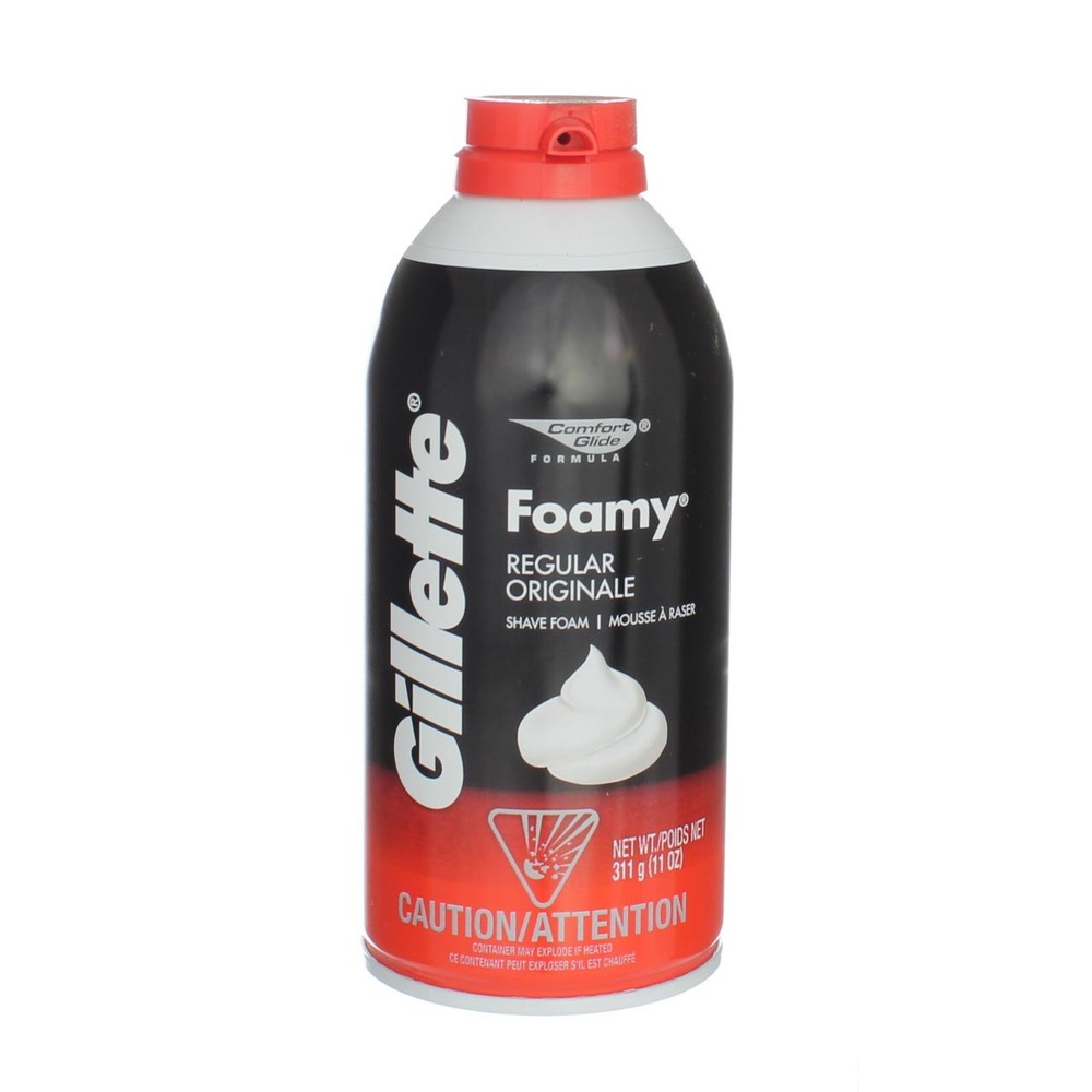 4 Pack Gillette Foamy Regular Shaving Cream, Regular, 11 oz