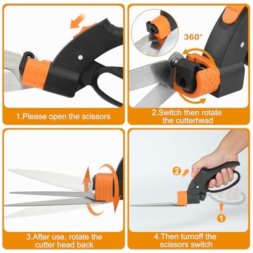 Heavy-Duty Lopper, 360° Rotating Grass Shears & Retractable Pruning Saw |