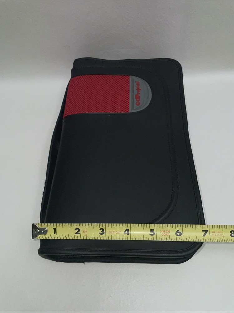 CD Projects 64 Disc CD DVD Video Game Carrying Storage Case Black Red W/ Zipper