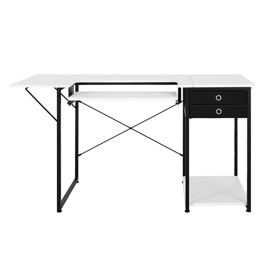 HOT/ Sewing Table,Multipurpose Sewing Machine Table with Drawers,Foldable Side