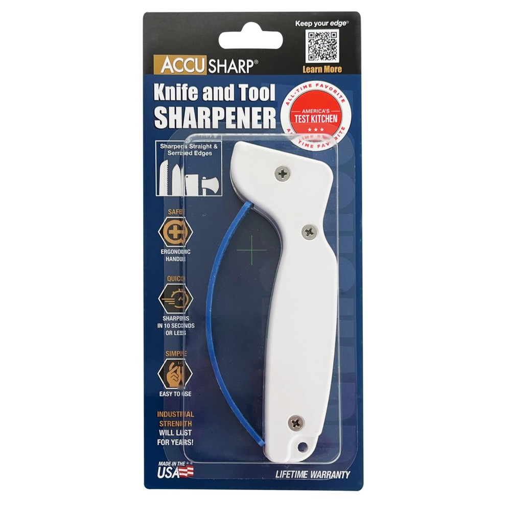 Knife Sharpener, Ergonomic Comfortable Handle, Compact & Easy to Use, Restore...