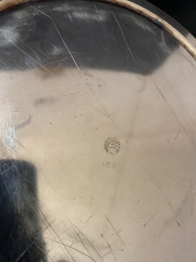 Simpson, Hall, Miller and Co. Silverplate Tray with Children's Scene