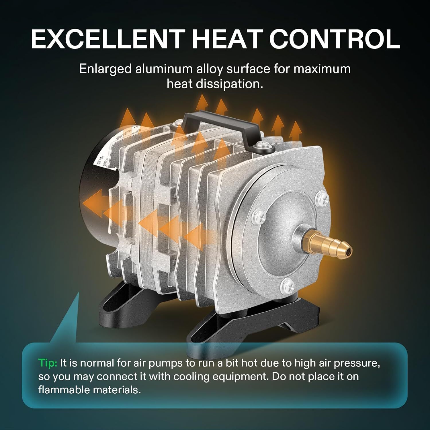 VIVOSUN 15-55W Commercial Air Pump 317GPH-1427GPH for Aquarium Hydroponic System